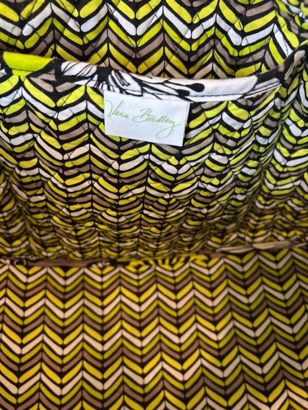 🌟 Vera Bradley 2-Pc Green/White Floral Travel Set • Duffle & Crossbody - Picture 11 of 12